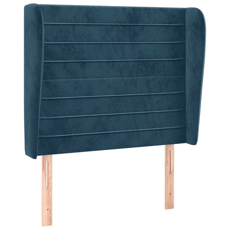 Vidaxl hoofdbord met randen 93x23x118 128 cm fluweel donkerblauw