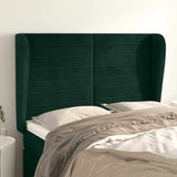 Vidaxl hoofdbord met randen 147x23x118 128 cm fluweel donkergroen