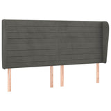 Vidaxl hoofdbord met randen 163x23x118 128 cm fluweel donkergrijs