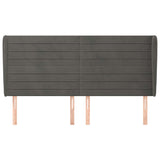 Vidaxl hoofdbord met randen 163x23x118 128 cm fluweel donkergrijs