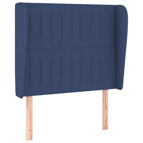Vidaxl hoofdbord met randen 83x23x118 128 cm stof blauw