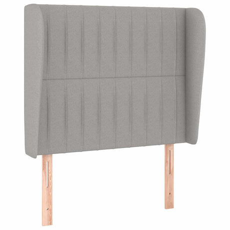 Vidaxl hoofdbord met randen 93x23x118 128 cm stof lichtgrijs