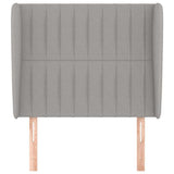 Vidaxl hoofdbord met randen 93x23x118 128 cm stof lichtgrijs