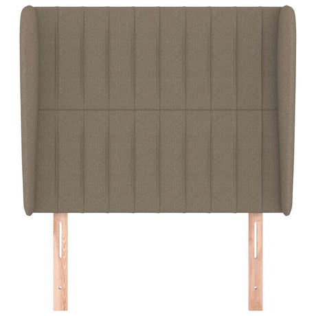 Vidaxl hoofdbord met randen 93x23x118 128 cm stof taupe