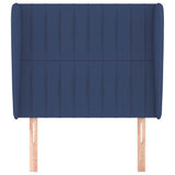 Vidaxl hoofdbord met randen 93x23x118 128 cm stof blauw