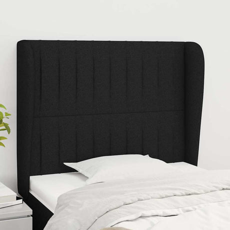 Vidaxl hoofdbord met randen 103x23x118 128 cm stof zwart