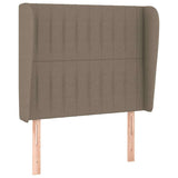 Vidaxl hoofdbord met randen 103x23x118 128 cm stof taupe
