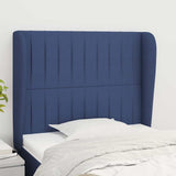 Vidaxl hoofdbord met randen 103x23x118 128 cm stof blauw