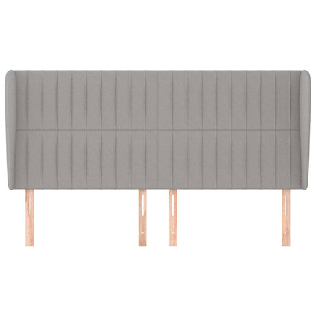 Vidaxl hoofdbord met randen 183x23x118 128 cm stof lichtgrijs