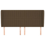 Vidaxl hoofdbord met randen 183x23x118 128 cm stof donkerbruin
