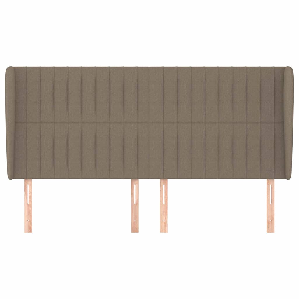 Vidaxl hoofdbord met randen 183x23x118 128 cm stof taupe