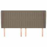 Vidaxl hoofdbord met randen 183x23x118 128 cm stof taupe