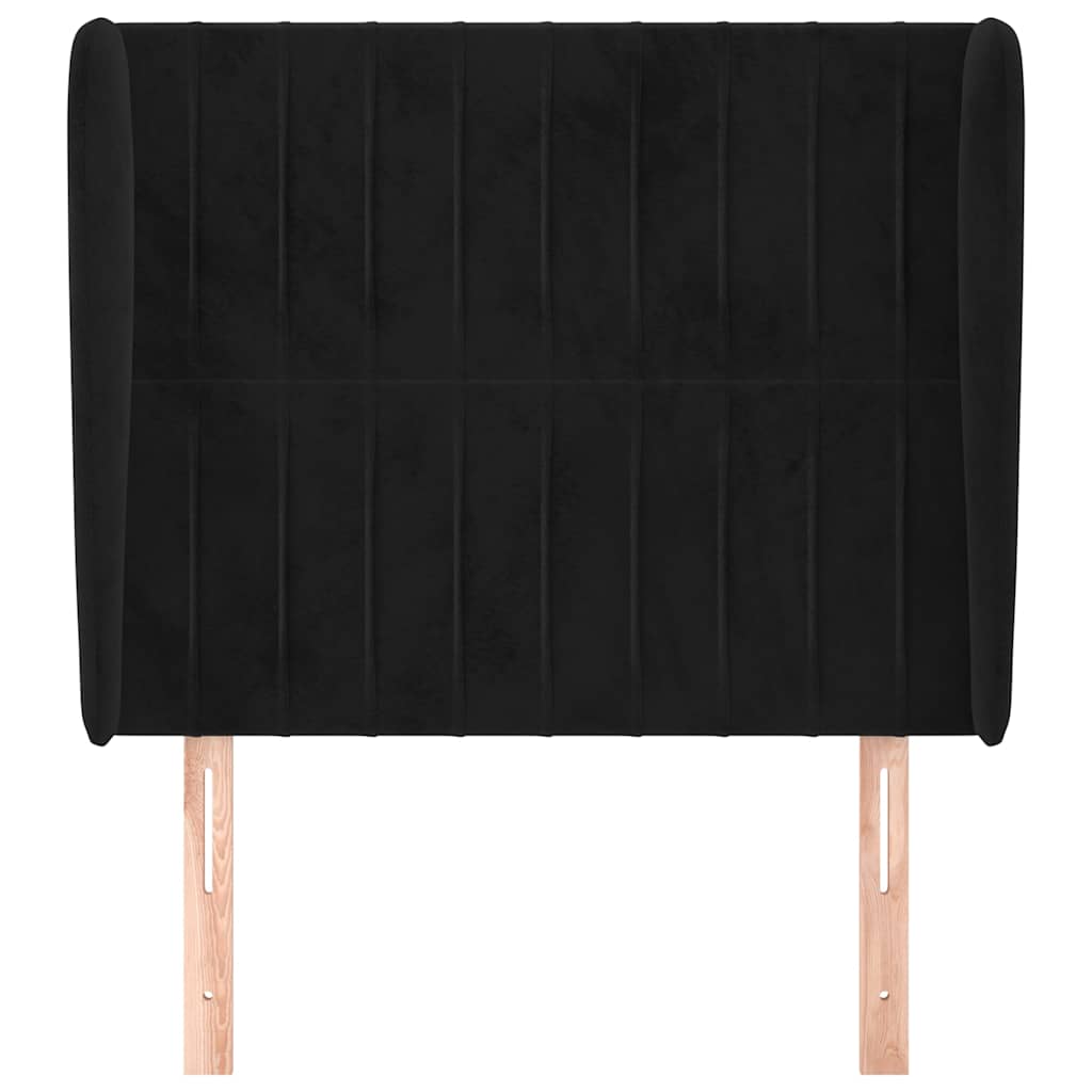 Vidaxl hoofdbord met randen 83x23x118 128 cm fluweel zwart