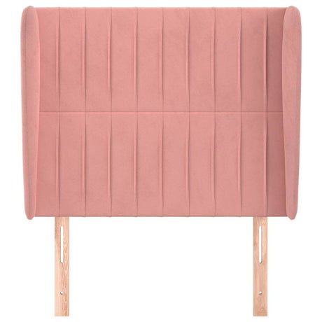 Vidaxl hoofdbord met randen 83x23x118 128 cm fluweel roze