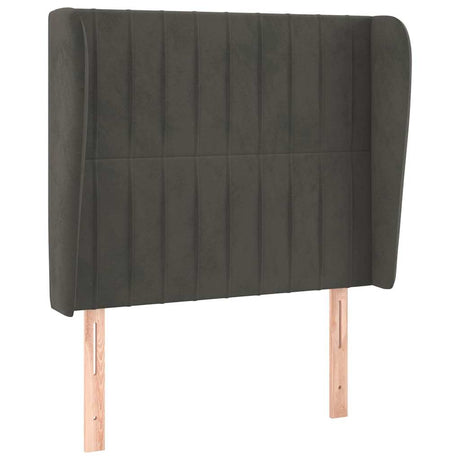 Vidaxl hoofdbord met randen 93x23x118 128 cm fluweel donkergrijs