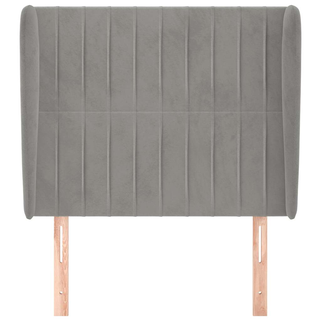 Vidaxl hoofdbord met randen 103x23x118 128 cm fluweel lichtgrijs