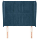 Vidaxl hoofdbord met randen 103x23x118 128 cm fluweel donkerblauw