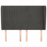 Vidaxl hoofdbord met randen 147x23x118 128 cm fluweel donkergrijs