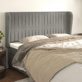 Vidaxl hoofdbord met randen 163x23x118 128 cm fluweel lichtgrijs