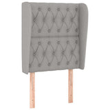 Vidaxl hoofdbord met randen 83x23x118 128 cm stof lichtgrijs