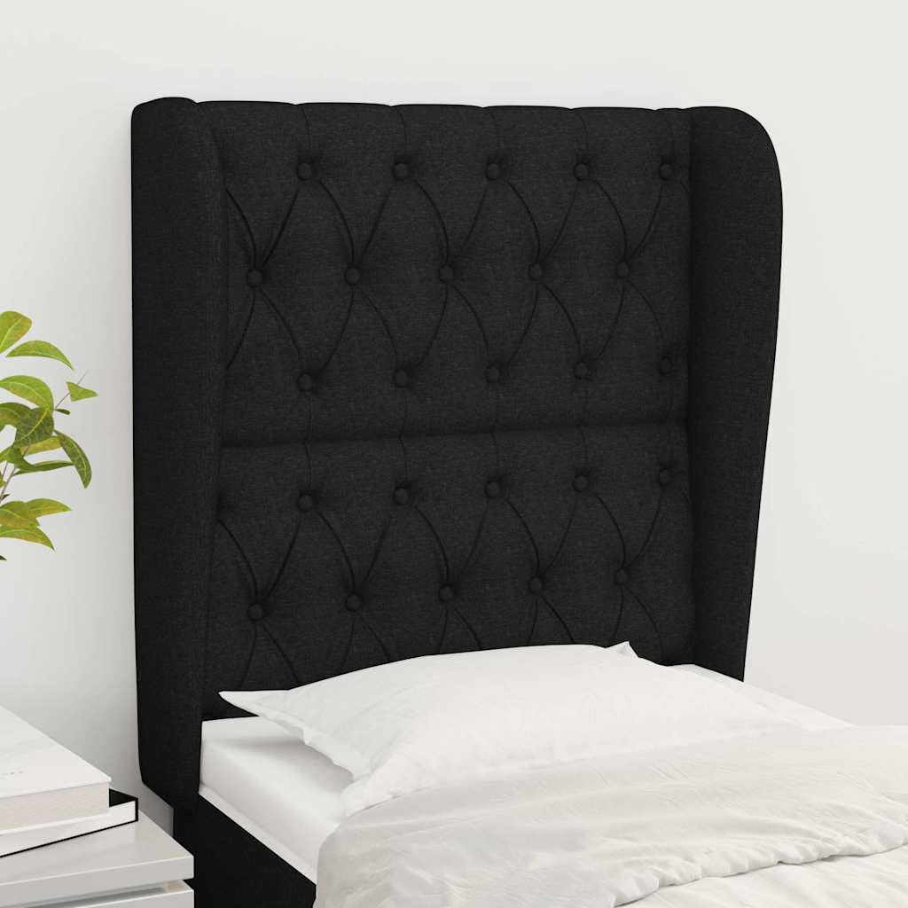 Vidaxl hoofdbord met randen 83x23x118 128 cm stof zwart