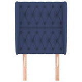 Vidaxl hoofdbord met randen 83x23x118 128 cm stof blauw