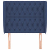 Vidaxl hoofdbord met randen 93x23x118 128 cm stof blauw