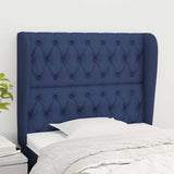 Vidaxl hoofdbord met randen 93x23x118 128 cm stof blauw