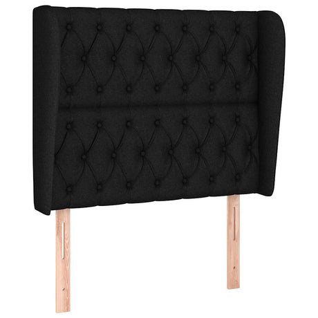Vidaxl hoofdbord met randen 103x23x118 128 cm stof zwart