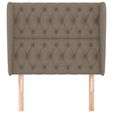 Vidaxl hoofdbord met randen 103x23x118 128 cm stof taupe