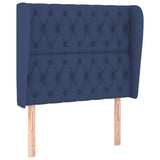 Vidaxl hoofdbord met randen 103x23x118 128 cm stof blauw