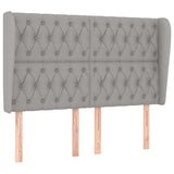 Vidaxl hoofdbord met randen 147x23x118 128 cm stof lichtgrijs