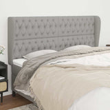 Vidaxl hoofdbord met randen 183x23x118 128 cm stof lichtgrijs
