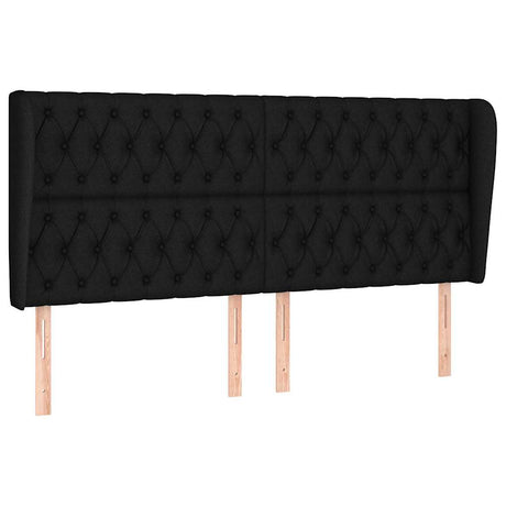Vidaxl hoofdbord met randen 183x23x118 128 cm stof zwart