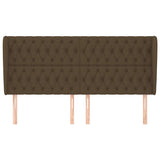 Vidaxl hoofdbord met randen 183x23x118 128 cm stof donkerbruin
