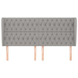 Vidaxl hoofdbord met randen 203x23x118 128 cm stof lichtgrijs