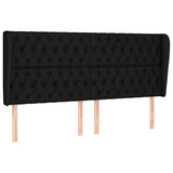 Vidaxl hoofdbord met randen 203x23x118 128 cm stof zwart