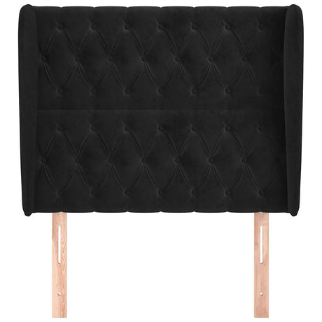 Vidaxl hoofdbord met randen 93x23x118 128 cm fluweel zwart