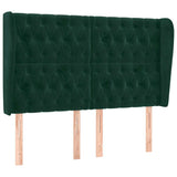 Vidaxl hoofdbord met randen 163x23x118 128 cm fluweel donkergroen