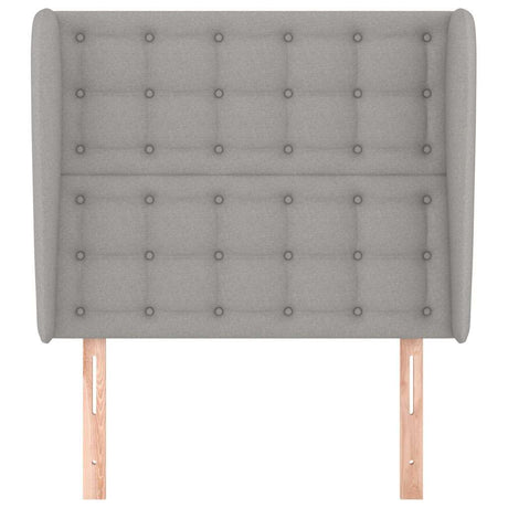Vidaxl hoofdbord met randen 83x23x118 128 cm stof lichtgrijs