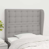 Vidaxl hoofdbord met randen 83x23x118 128 cm stof lichtgrijs