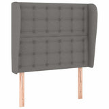 Vidaxl hoofdbord met randen 83x23x118 128 cm stof donkergrijs