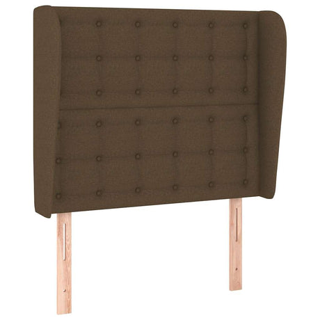 Vidaxl hoofdbord met randen 83x23x118 128 cm stof donkerbruin