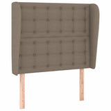 Vidaxl hoofdbord met randen 83x23x118 128 cm stof taupe