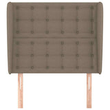 Vidaxl hoofdbord met randen 83x23x118 128 cm stof taupe