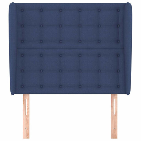 Vidaxl hoofdbord met randen 83x23x118 128 cm stof blauw