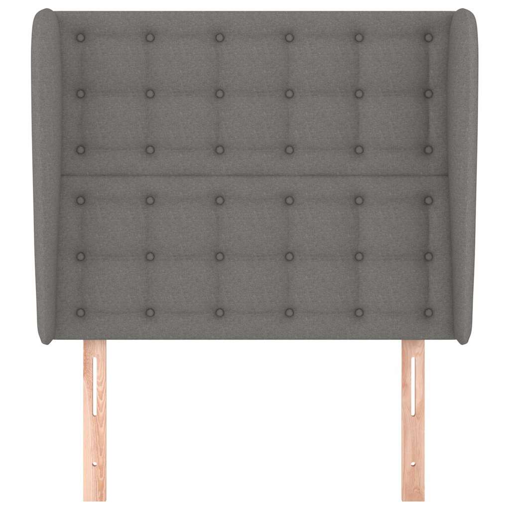 Vidaxl hoofdbord met randen 93x23x118 128 cm stof donkergrijs