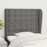 Vidaxl hoofdbord met randen 93x23x118 128 cm stof donkergrijs