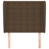 Vidaxl hoofdbord met randen 93x23x118 128 cm stof donkerbruin