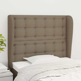 Vidaxl hoofdbord met randen 93x23x118 128 cm stof taupe